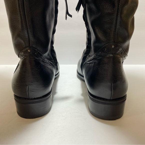 Sam Edelman "Prina” Studded Soft Black Leather Knee High Riding Boots size 11 - Picture 8 of 16